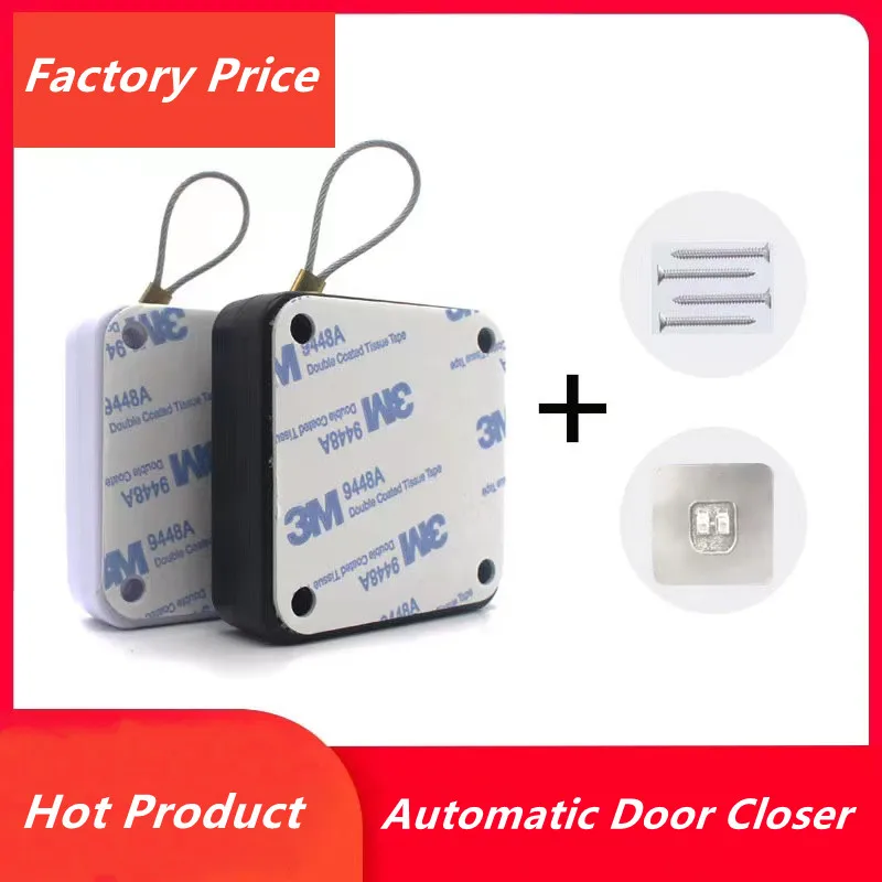 

2pcs Punch-free Automatic Sensor Door Closer Suitable For All Doors 800g Tension Door Closer Hardware Door Closers Hardware