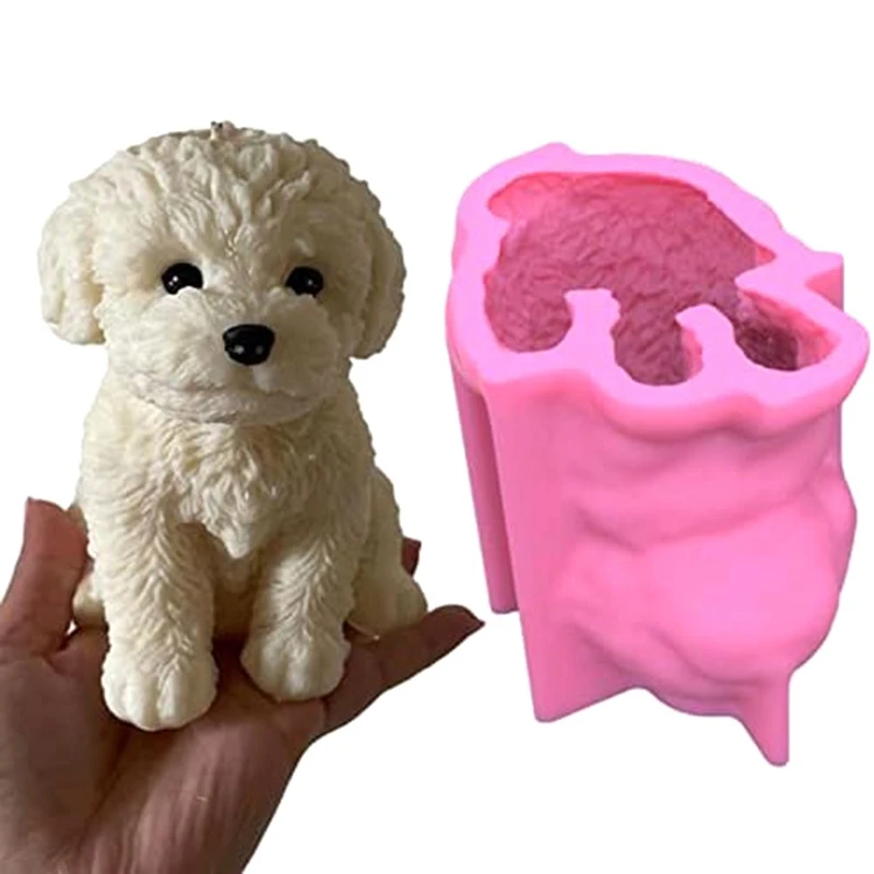 

1 шт. форма для собаки, силиконовая форма для свечей в виде собаки, форма для мыла в виде милого щенка, розовое Мягкое мыло ручной работы, украшения для дома «сделай сам»