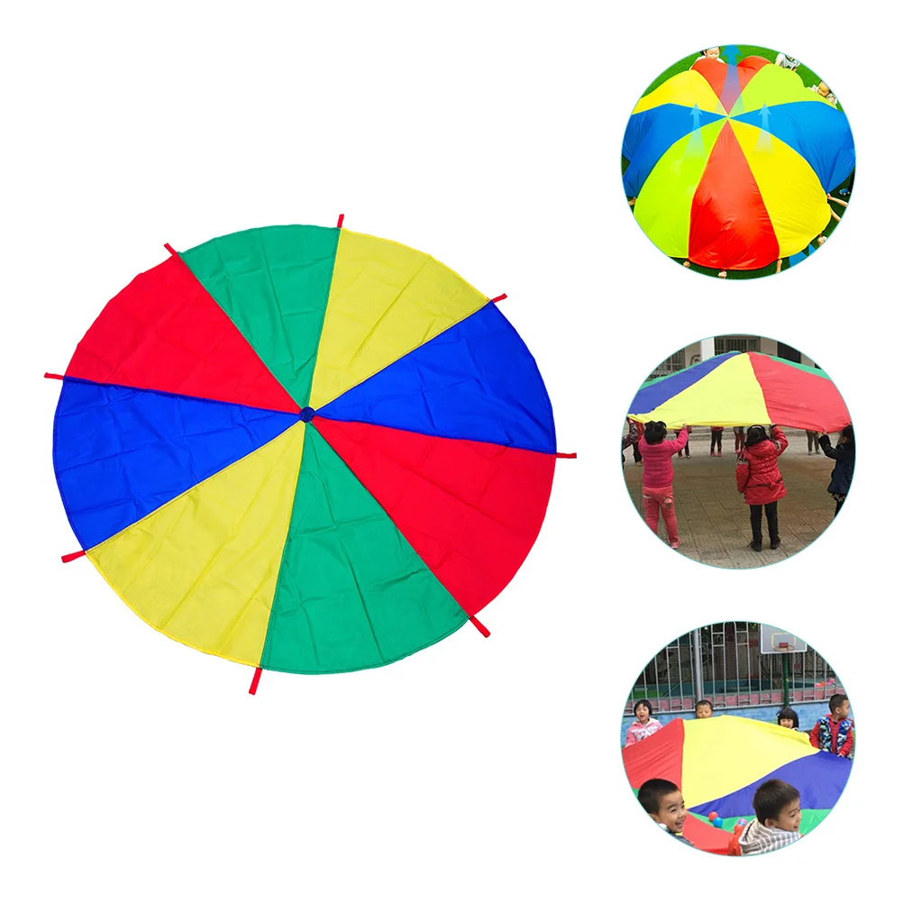 

Games Colorful Umbrella Outdoor Toys Toddlers Parachute Kids Recreation Leisure Kindergarten Rainbow Prop Party Nylon Child