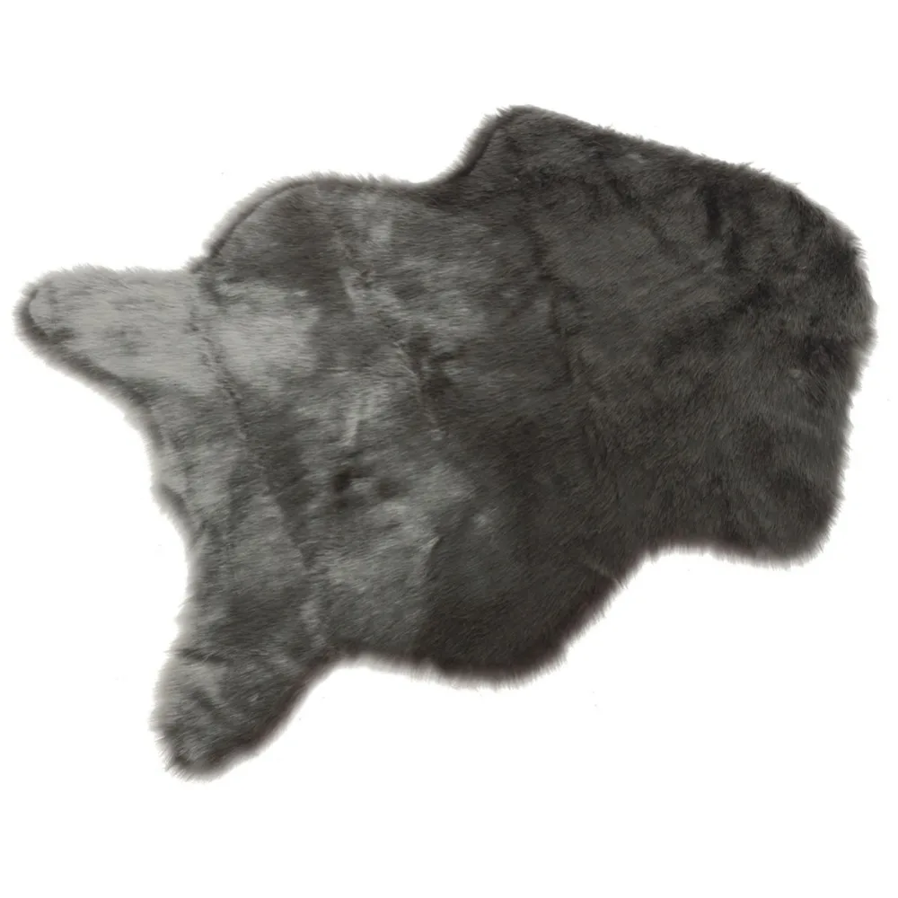 

Soft Hairy Artificial Carpet Chair Cover Seat Pad Plain Skin Fur Plain Fluffy Area Rugs Washable Bedroom Decor
