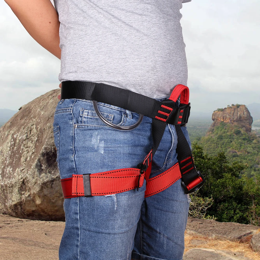 

Outdoor Rock Climbing Harness Aerial Half Body Protect Safety Belt Waist Support Rock Sports Climbing Survival Equipment