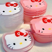 hello kitty japanese ins girl transparent pink hello kitty storage box cartoon multifunctional plastic box