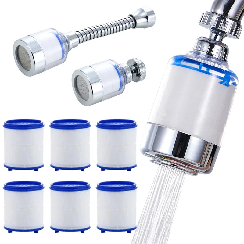 

Faucet Water Filter For Kitchen Water purification filter Remove Chlorine Heavy Metals PP Cotton 360 Swivel Filtration Purifier