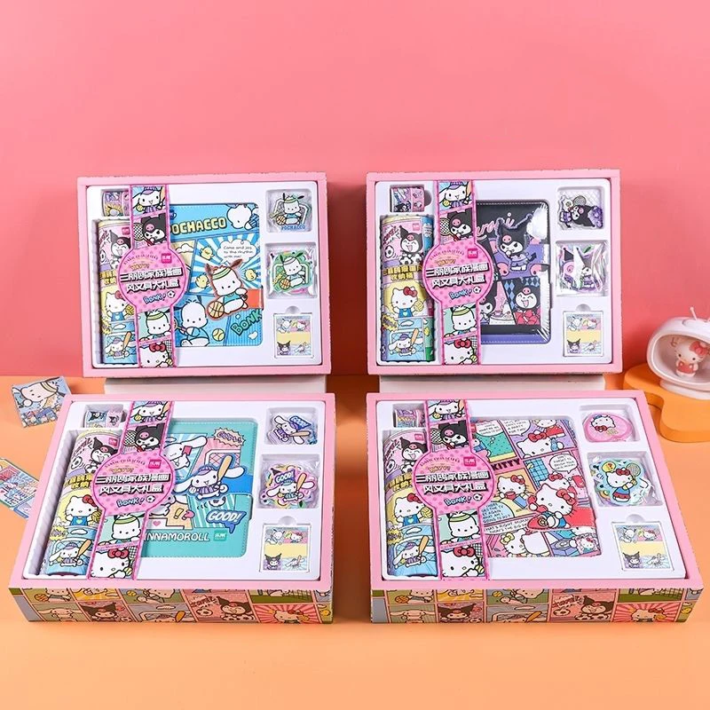 

Kawaii Sanrio Kuromi Cinnamoroll Hello Kitty Справочник комикс стильный держатель для ручек подвеска блокнот клейкая заметка студент подарок на день рождения