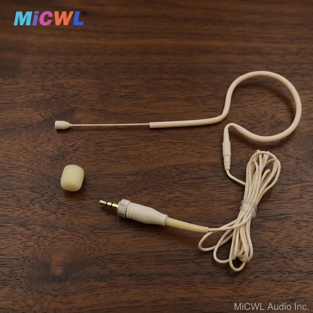 Фото Всенаправленный конденсаторный микрофон для гарнитур Shure ULX/SLX, Sennheiser ew100 G2 G3 G4, Audio-Technica, AKG, MiPro (на одно ухо) №4