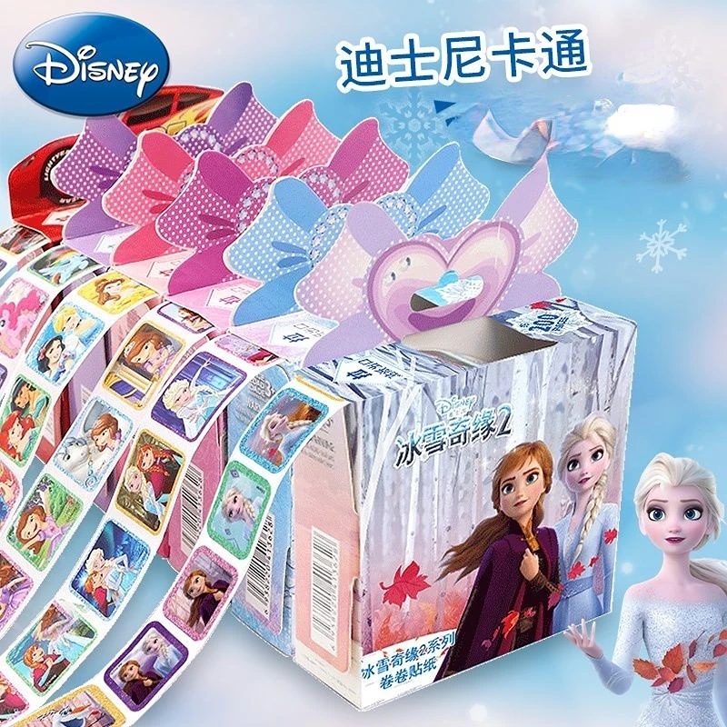 

Disney Kawaii Frozen Children's Cartoon Toy Roll Sticker Baby Girl Kindergarten Reward Sticker Princess Sticker Holiday Gift