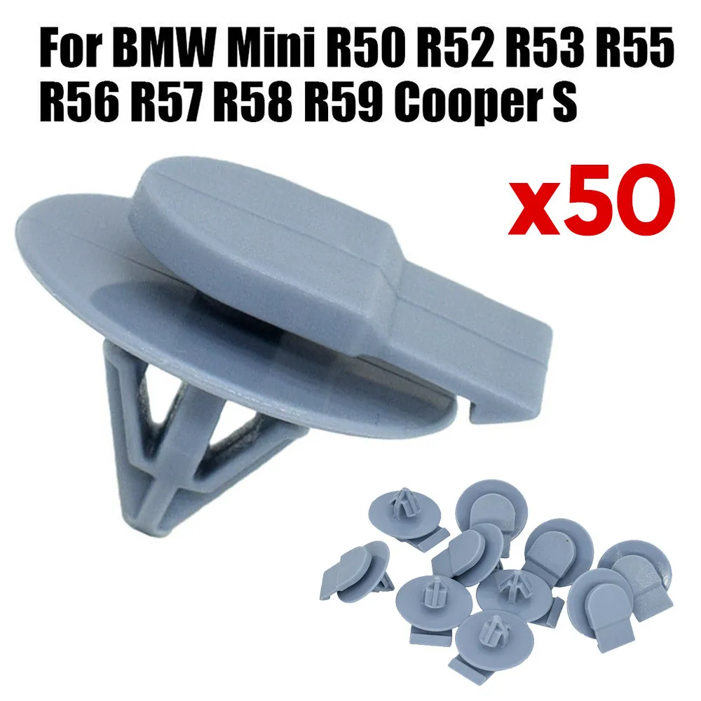 

50pcs Trim Panel Arch Clips Fender Wheel Trim Arch Clips For BWM Mini For Cooper Coupe Roadster R55 R56 R57 R58 R59 Car Exterior