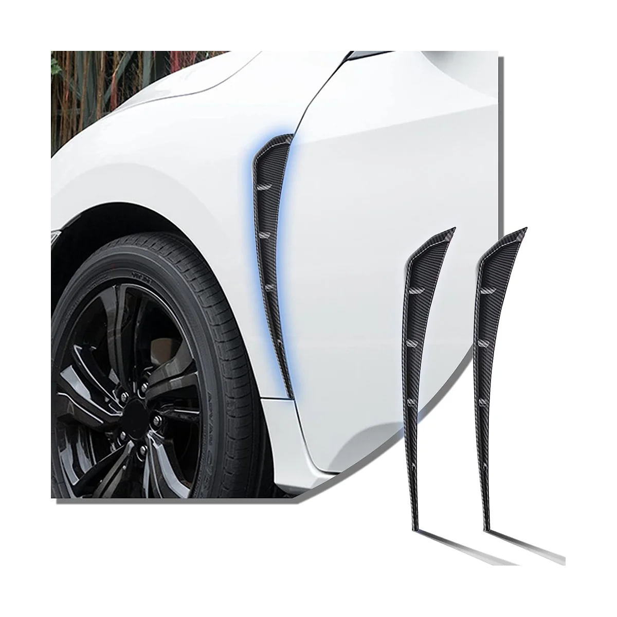 

Universal Car Mudguard Side Vent Decorative Stickers, Air Flow Intake Hole Grille Accessories ,ABS Carbon Fiber