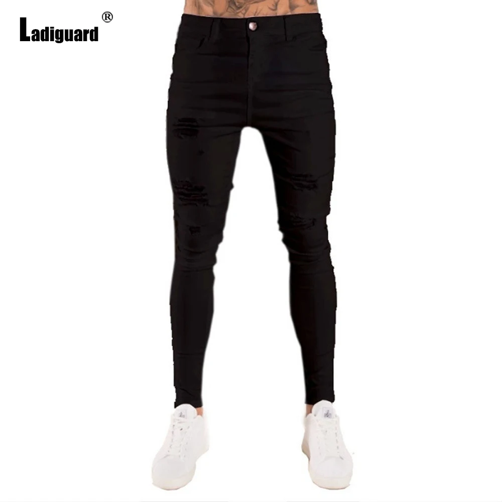 Large Size 5xl Men Sexy Fashion Ripped Jeans Denim Pants Casual Skinny Pantalon Mens Streetwear 2022 Autumn Hole Demin Trousers