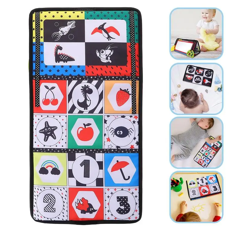 

Baby Mirror Toy Kids Cognition Plaything Funny Toddler Cloth Book for Home