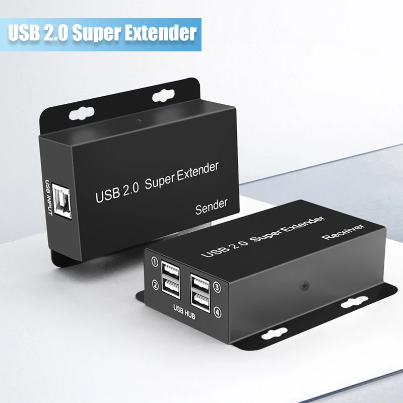 USB-удлинитель с 4 портами, 50 м, 1080P