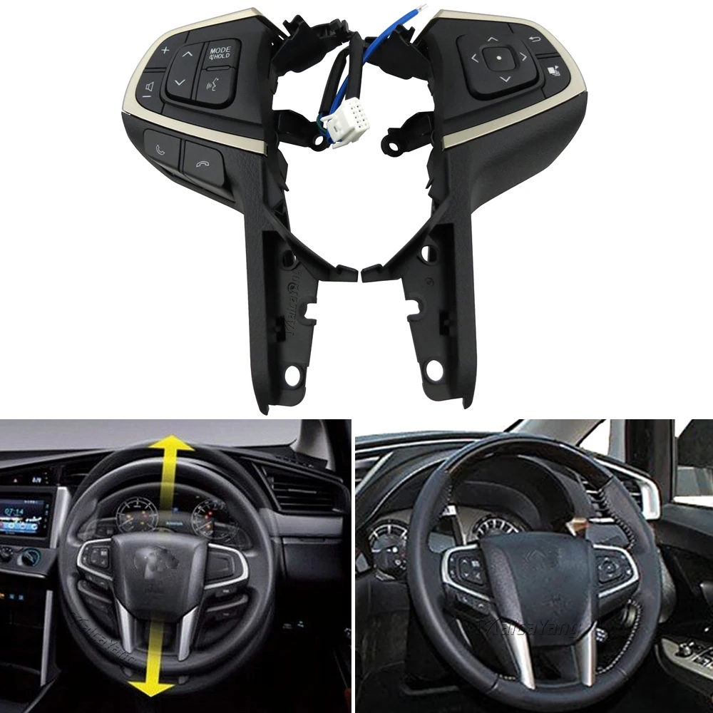 

84250-0K080-C0 84250-0K060-C0 For Toyota Innova 2015-2019 Multi-function Steering Wheel Cruise Control Buttons Switch