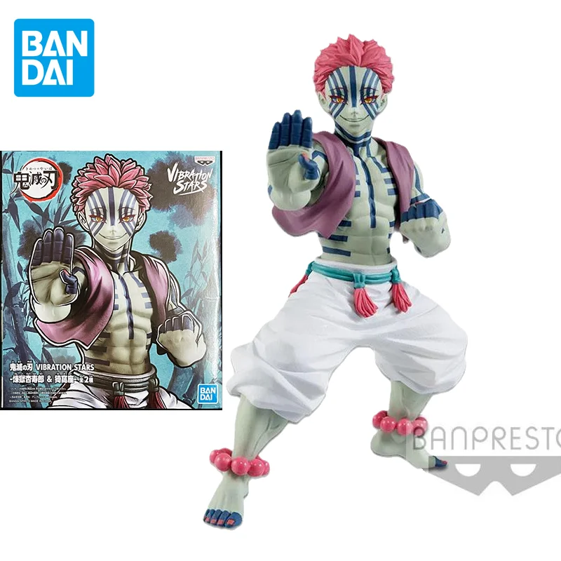 

Bandai Original Demon Slayer Anime Figure VIBRATIONSTARS Akaza Action Figure Toys for Kids Gift Collectible Model Ornament Dolls