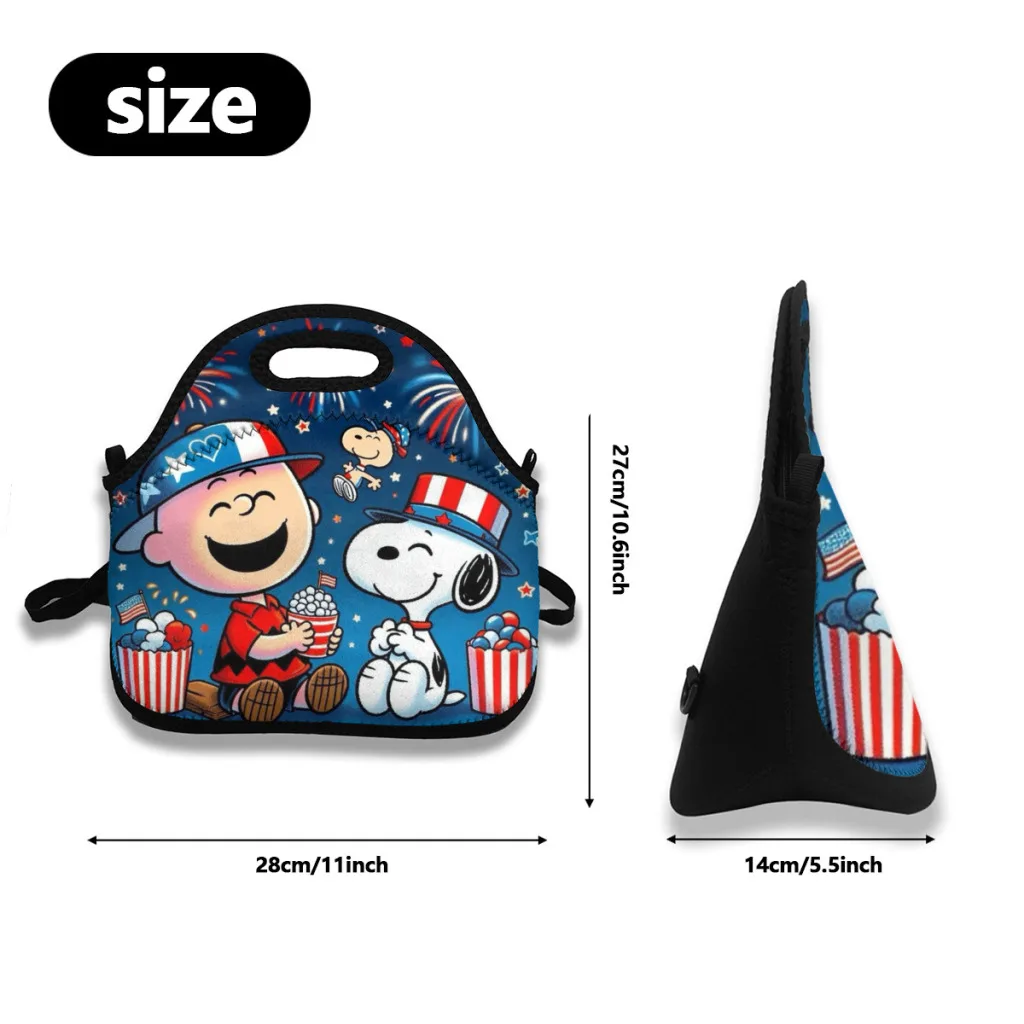 Термальные сумки для обеда Snoopy Peanuts детей водонепроницаемая сумка ланча