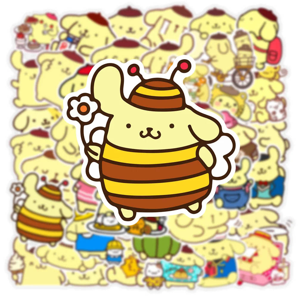 10/30/50 шт. милые наклейки Sanrio с помпоном пурин милая наклейка искусственными