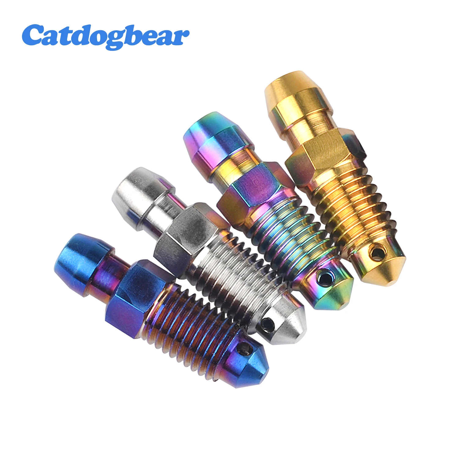 

Catdogbear 4 PCS Titanium Bolts M8 P1.0/1.25mm Alloy Screws for Motorcycle Brake Caliper Oil Drain Deflation