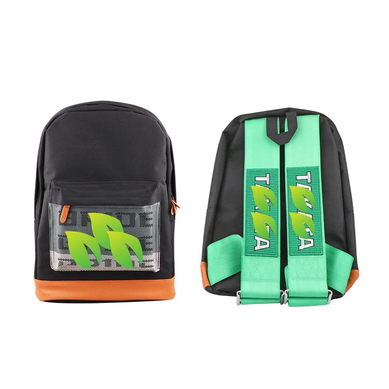 

Universal JDM Car Seatbelt Fabric TAKATA Backpack Car Canvas Backpack Bride Bag With SPR BR TK Racing Harness Shoulder Straps