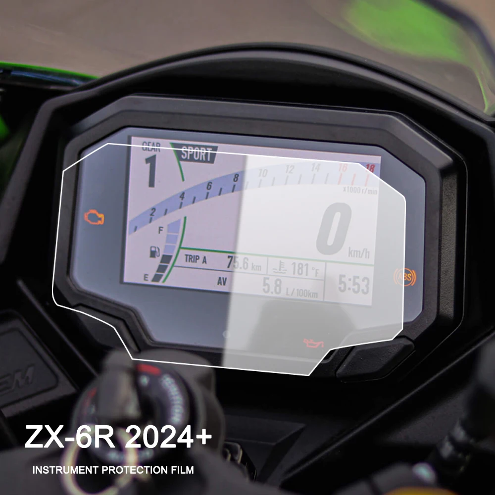 

Аксессуары ZX 6R защита приборной панели от царапин для Kawasaki ZX-6R 2024 + ZX-10R 2021 + пленка для мотоциклетного инструмента