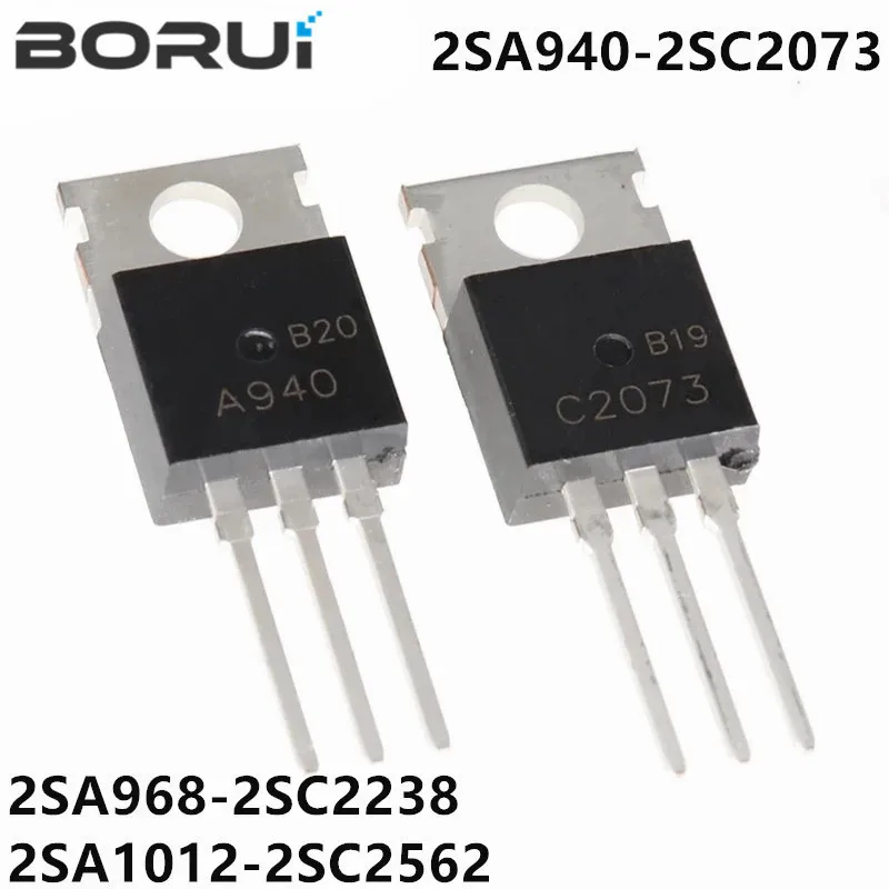 10 шт. 5 пар (5 шт. 2SA940 + 5 шт. 2SC2073 ) TO-220 A940 C2073 (5 шт. 2SA968 + 5 шт. 2SC2238 )(5 шт. 2SA1012 + 5 шт. 2SC2562 ) C2238
