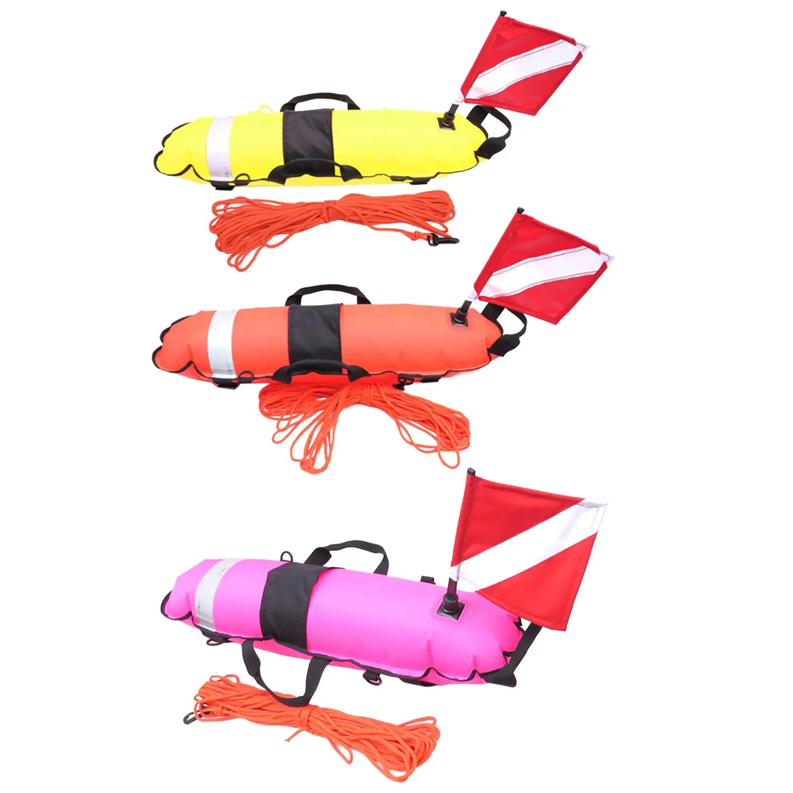 

Freediving Buoy Float Reflective Strip with 25M Ropes Training Buoy Signal