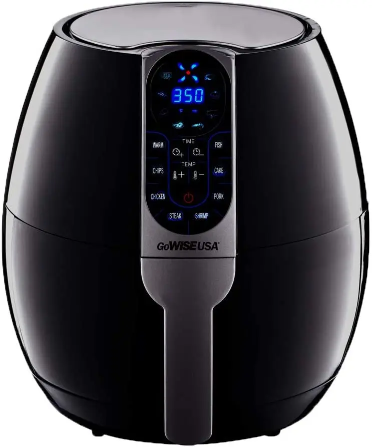 

Free Shipping 5-Quart Air Fryer with 8 Cook Presets + Recipe Book Black 5.0-Qt