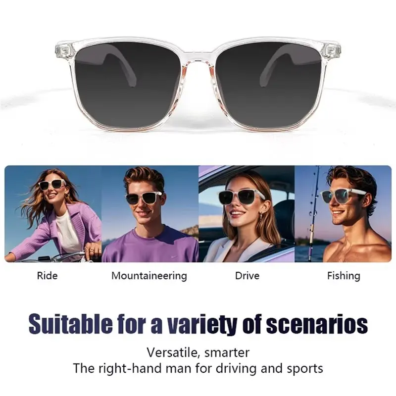 Фото Умные очки Shoppingsports: Bluetooth-очки, солнцезащитные очки с защитой UV400, поляризационные линзы от синего света, очки для вождения, звонки без помощи рук, воспроизведение музыки №2