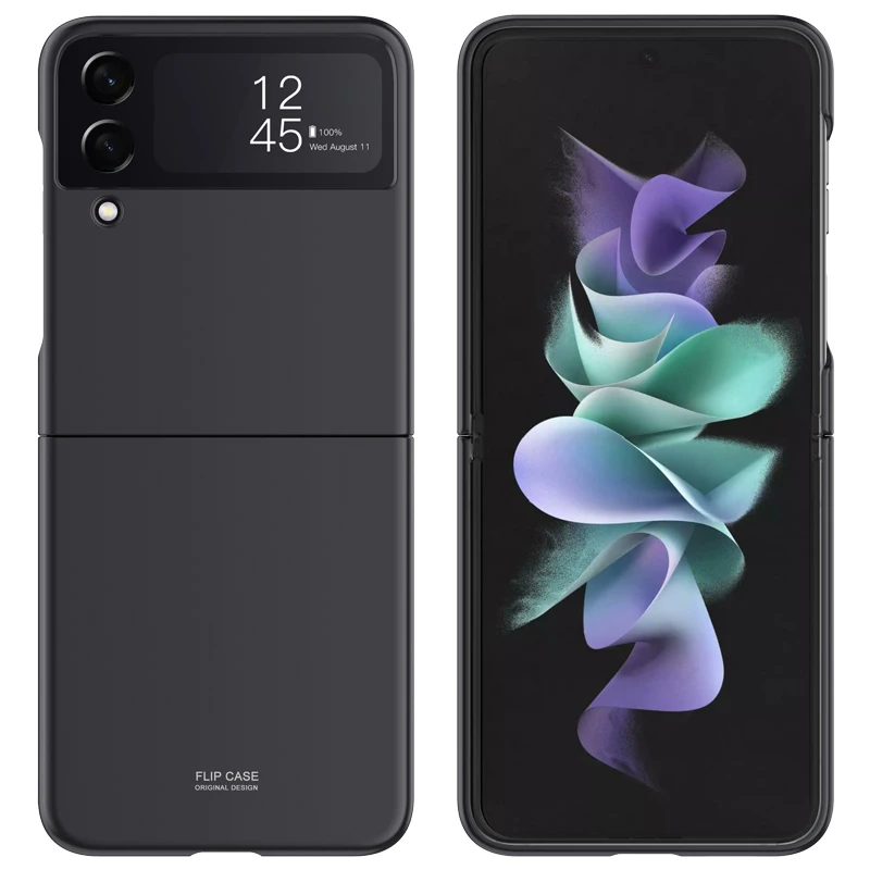 

Z Flip 4 Skin Feel Matte Phone Case for Samsung Galaxy Z Flip 4 Etui Luxury Solid Color Back Cover Slim Fit Shockproof Fundas