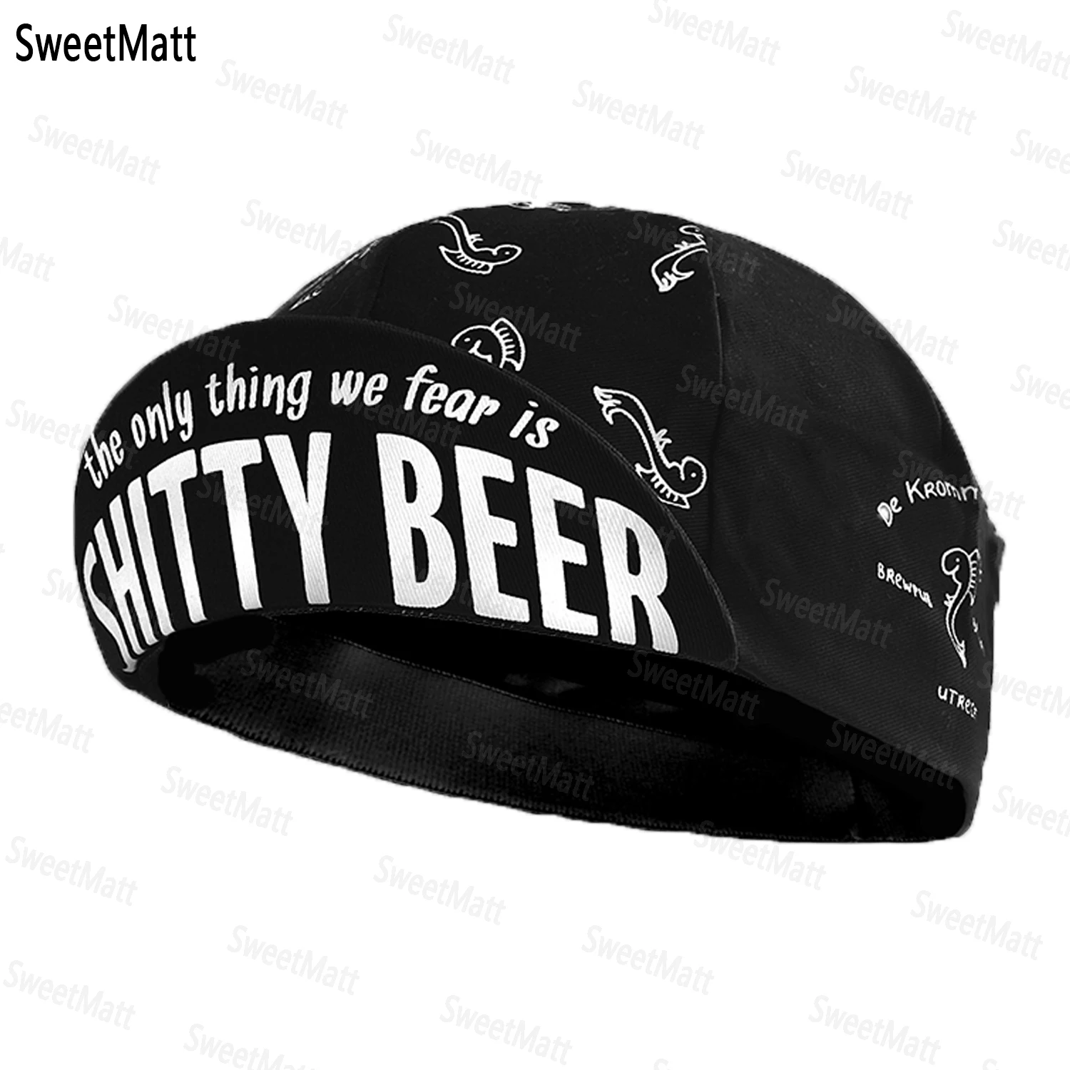 

SweetMatt Classic Shitty Beer Black Series Polyester Bicycle Men's Caps Summer Cool Sun Protection Quick Dry Cycling Balaclava