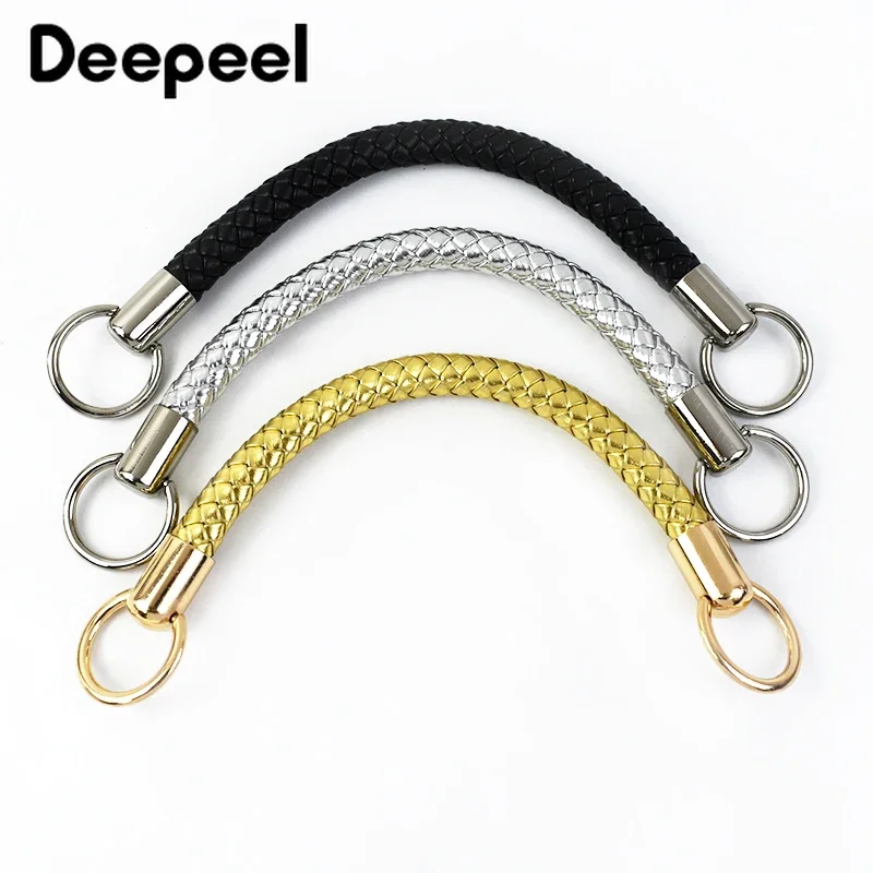 2 шт. Deepeel 25/40/50 см сумки из искусственной кожи с ручкой плетеные веревочные ручки