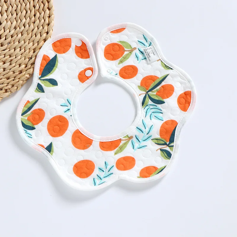 

Kangobaby #My Soft Life# 6 Layer Waterproof Newborn Muslin Cotton Bib Baby 360 Degree Swivel Saliva Towel Infant Burp Cloth