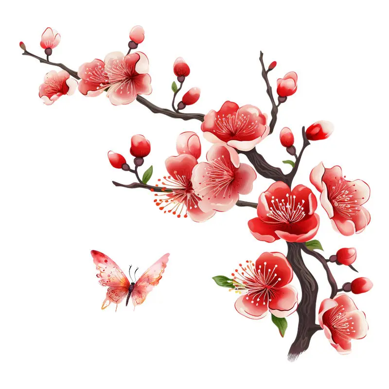 

Наклейка на стену "Персиковый цвет и цветение сливы" S221