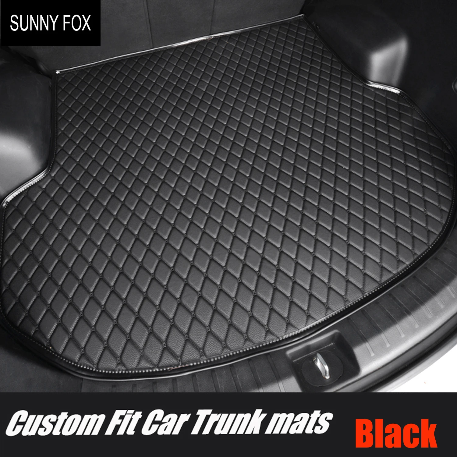 

Custom Car trunk mats cargo Liner made for Hyundai 6D full cover PVC leather heavy duty car-styling carpet rugs case liners (201