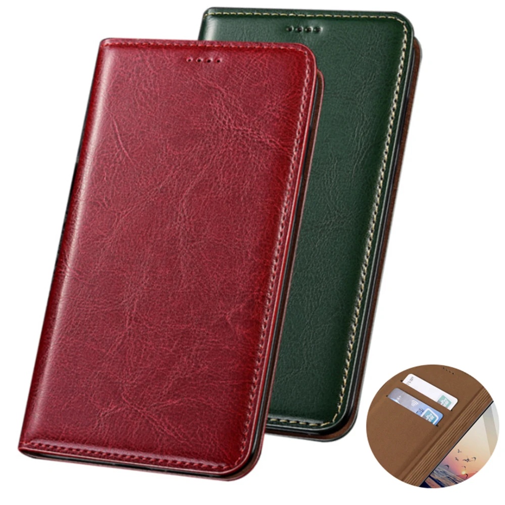 

Luxury Booklet Wallet Genuine Leather Phone Case For OPPO Realme V15/OPPO Realme V11/OPPO Realme V5 5G Phone Bag Card Pocket