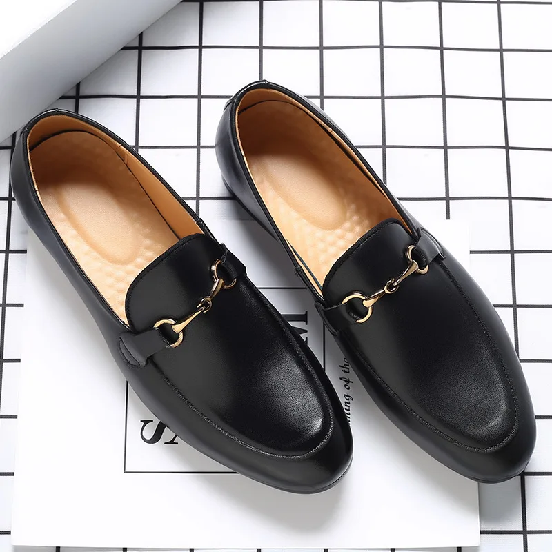 Fashion Men Casual Shoes Genuine Leather Slip-on Outdoor Loafers Moccasins Light Comfortable Driving Flats