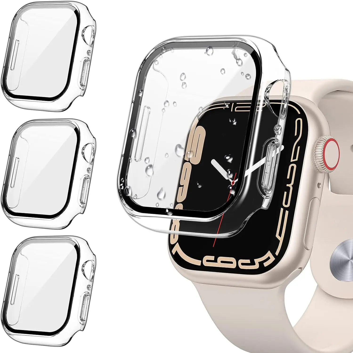 Фото Стекло и крышка для Apple Watch Φ 44 мм 40 мм 45 мм 41 мм 42 мм 38 мм, аксессуары для iWatch, защита экрана Apple watch серии 3 6 SE 7 8 9 №2