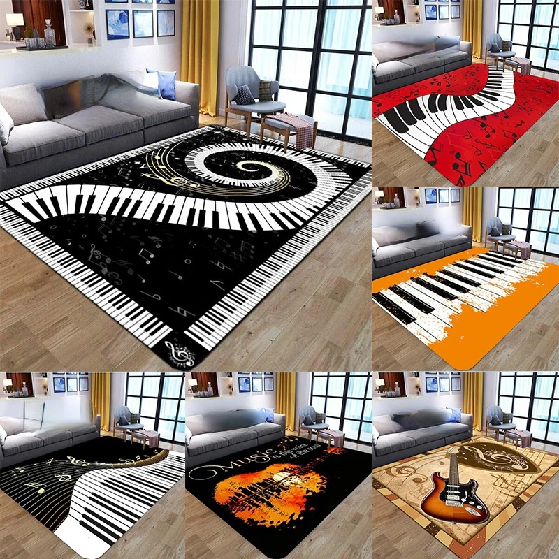 

3D Fashion Music Piano Carpets for Home Living Room Soft Carpet Kids Room Play Entrance Doormat Children Bedroom decor Rugs