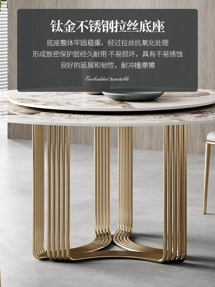 Светильник роскошный круглый стол маленький Современный Простой Мраморный