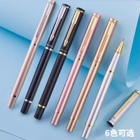 1pc metal pen with 2 refills student office neutral metal pen 0 5 black pen office supplies stationery wholesale