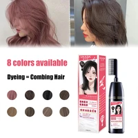 400ml hair dye brush 8 colors natural long lasting easy coloring instant hair color cream cover with comb popular colors new