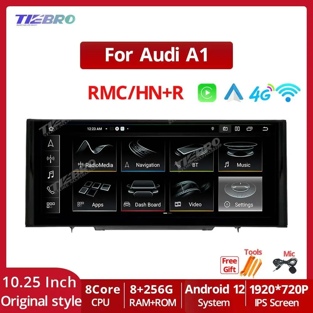 

TIEBRO 10.25" Android 12.0 For Audi A1 LHD 2012-2018 RMC HN+R Car Multimedia Player Carplay Headunit Android Auto GPS Bluetooth