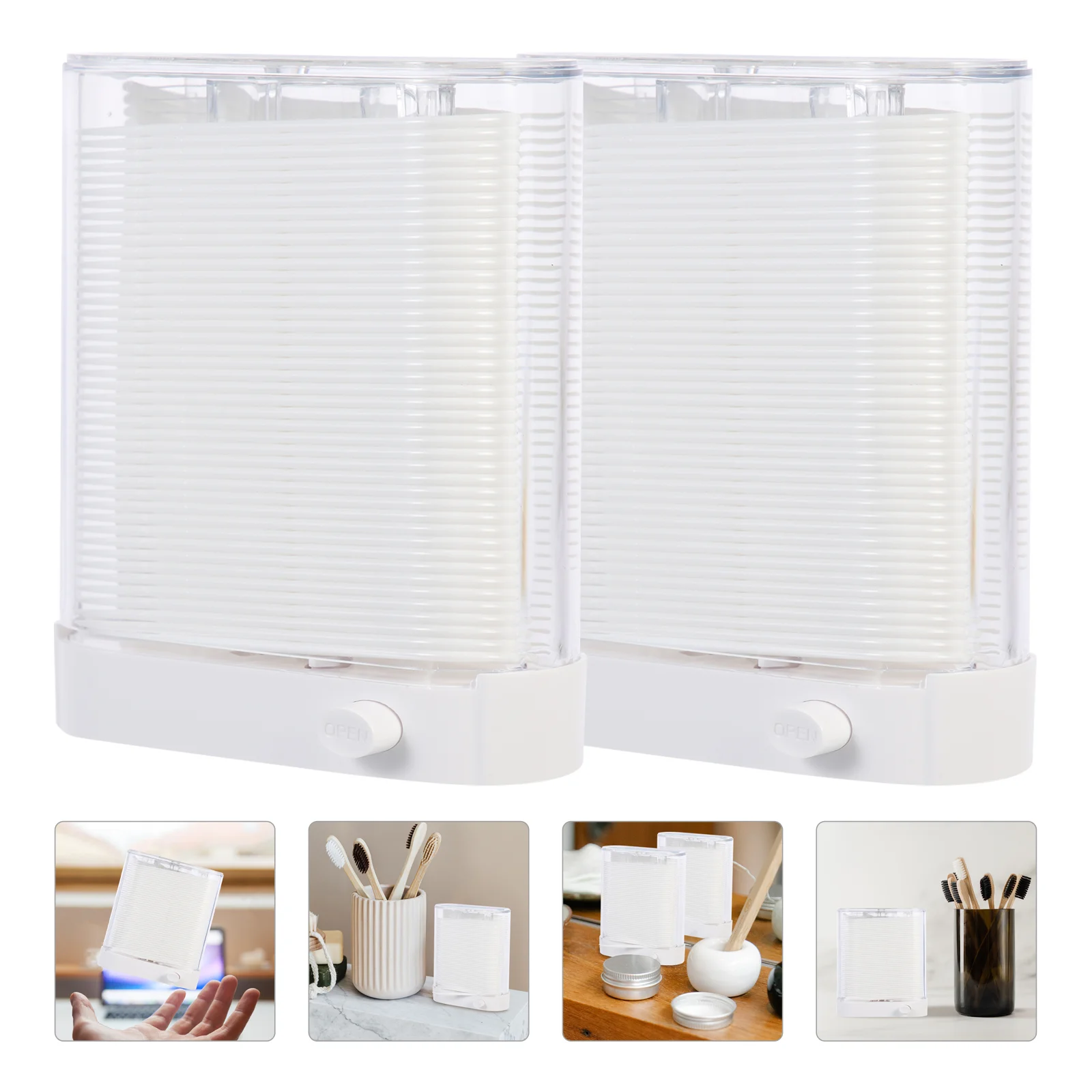 

Floss Pick Picks Teeth Flosses Case Dispensers Container Automatic Dispenser Box Refillable Flossers Threaders Travel Flosser