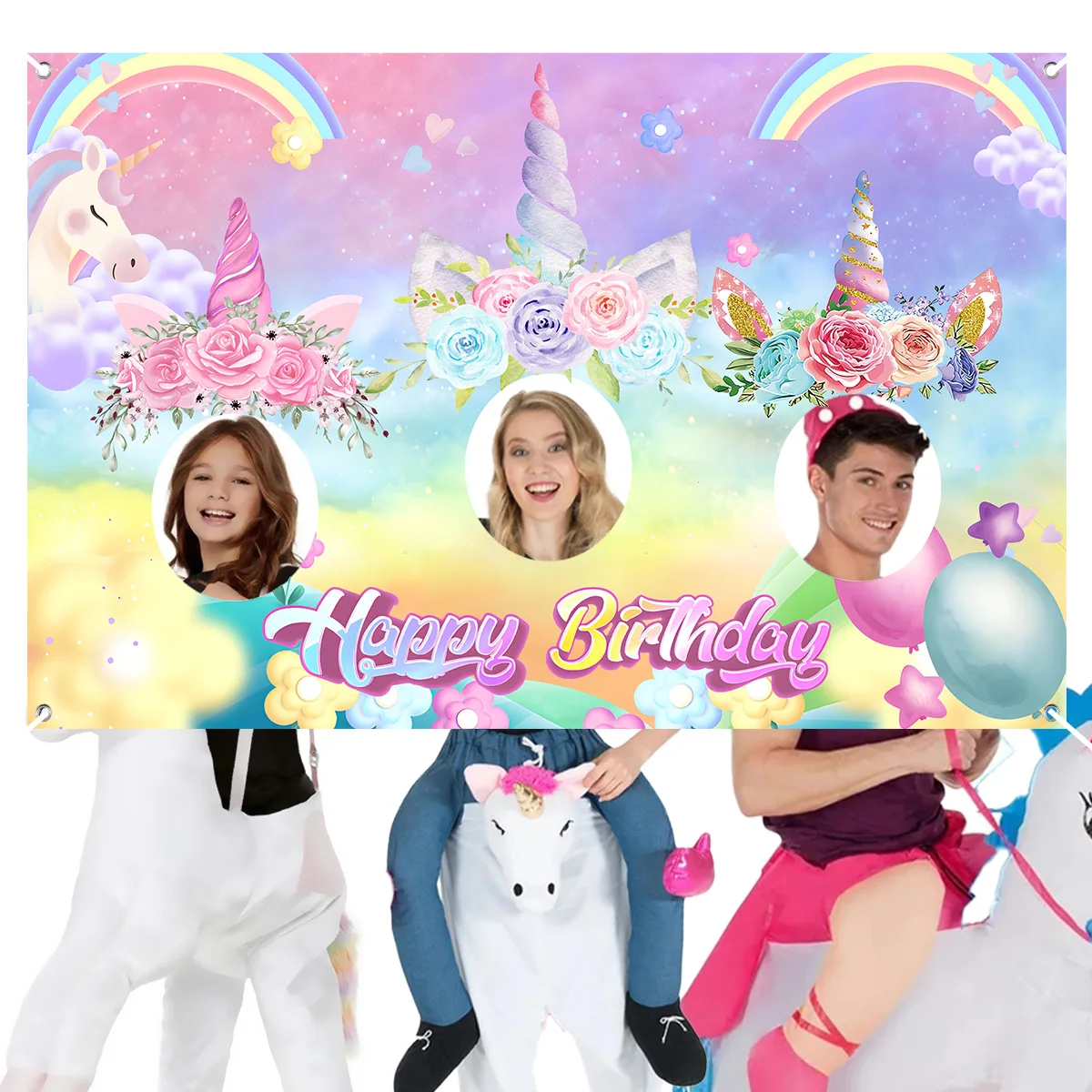 Единорог искусственный украшение для вечеринки в честь Дня Рождения Детские