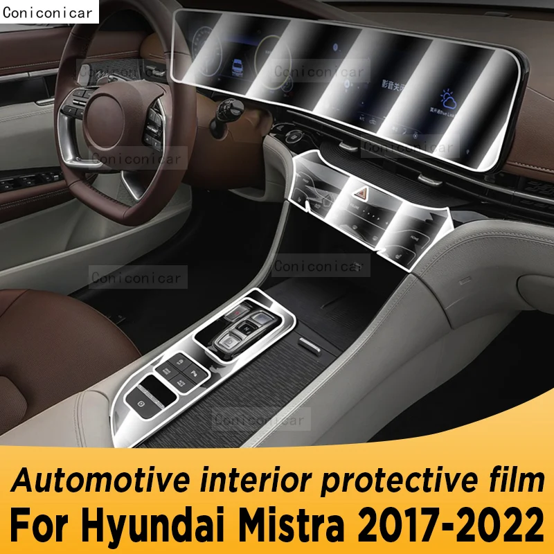 

For Hyundal Mistra 2017-2022 Gearbox Panel Navigation Automotive Interior Screen TPU Protective Film Cover Anti-Scratch Sticker