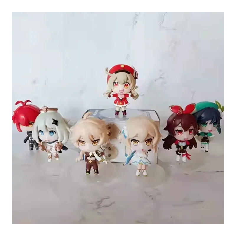 

6pcs Specials Japanese Version Sculpture Game Genshin Impact Cosplay Figure Anime Project Klee Blind Box Gacha Gift