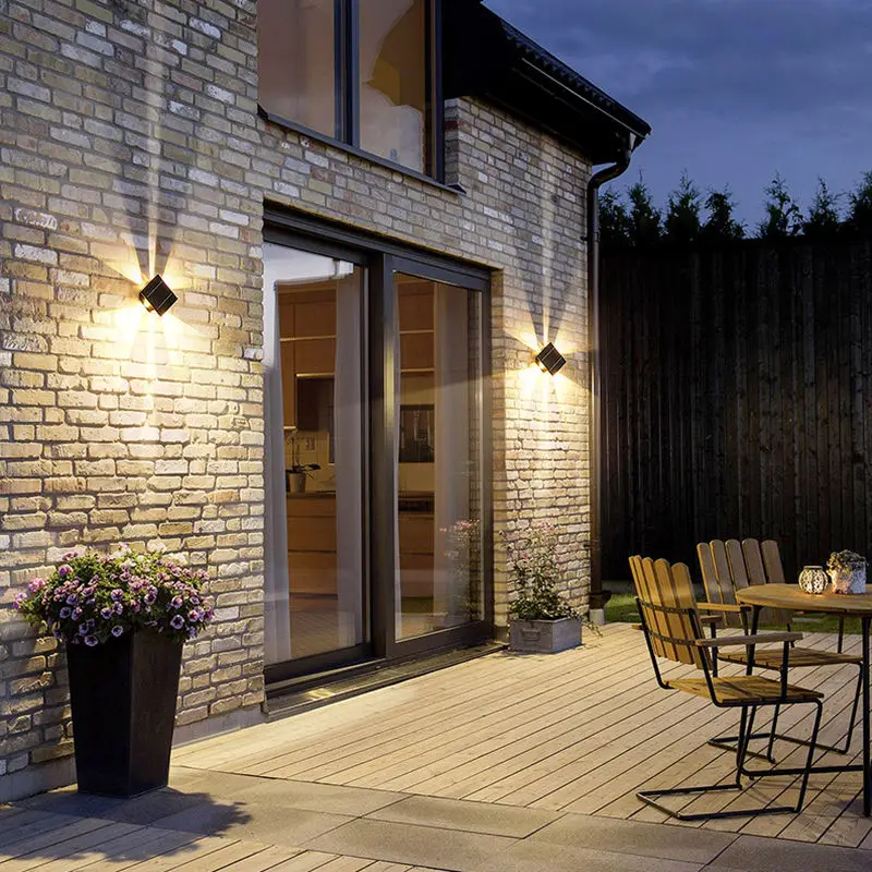 Фонарь на солнечной батарее уличная водонепроницаемая лампа для мойки стен