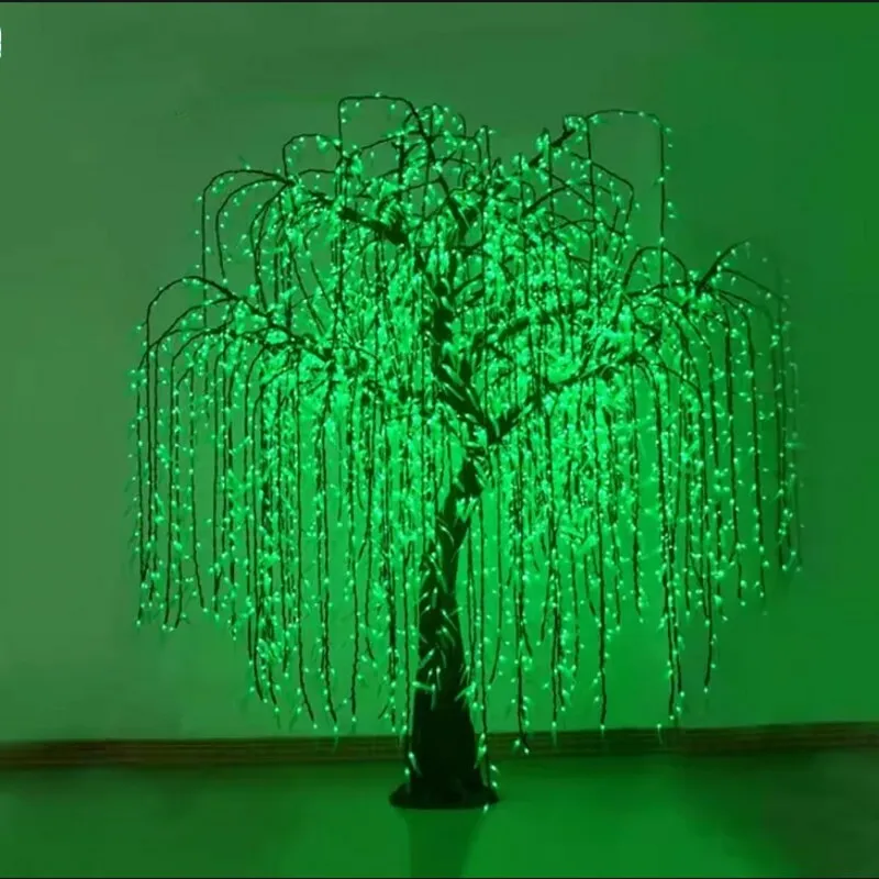 Изображение на открытом воздухе искусственная ива плакучая елка светящаяся