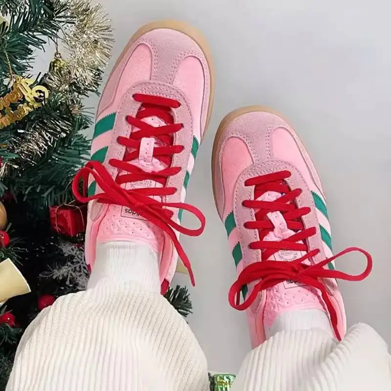 Фото Женские повседневные кроссовки Adidas Samba Style, комплект из двух пар, с велюровым верхом, в ретро-стиле JI2713/JI2714 №2