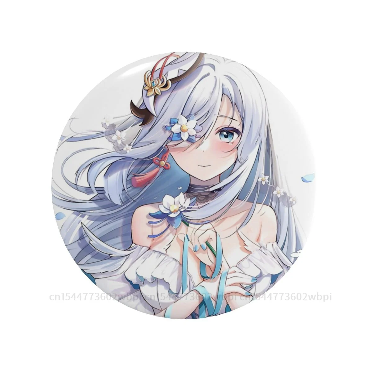 

Металлическая брошь Shenhe Genshin Impact SHENGHE, забавная мягкая булавка для пуговиц, креативный подарок, воротник, Декор, настраиваемый