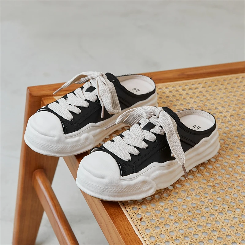 New 2023 Slip on Women Canvas Shoes flat sneakers women casual shoes low Summer lace up white shoes