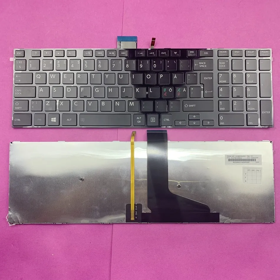 

Nordic Backlit Laptop Keyboard For TOSHIBA C70-A C70-AB C70-AS C70D-A C75-A C75D-A C70T-A C70DT-A Black ND Layout